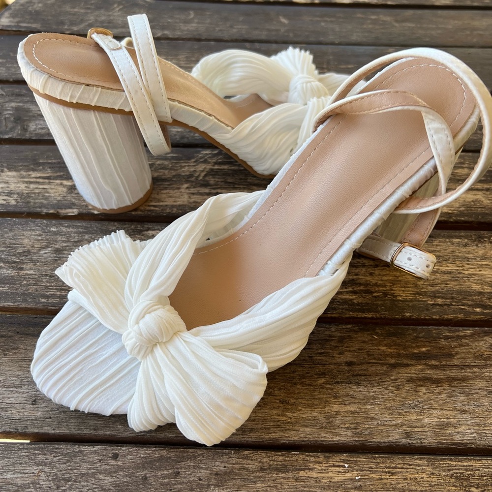 White Wedding Heels